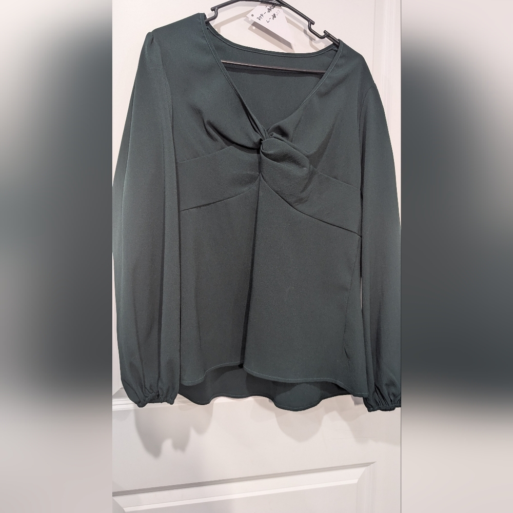 Elegant Dark Green Women's Top